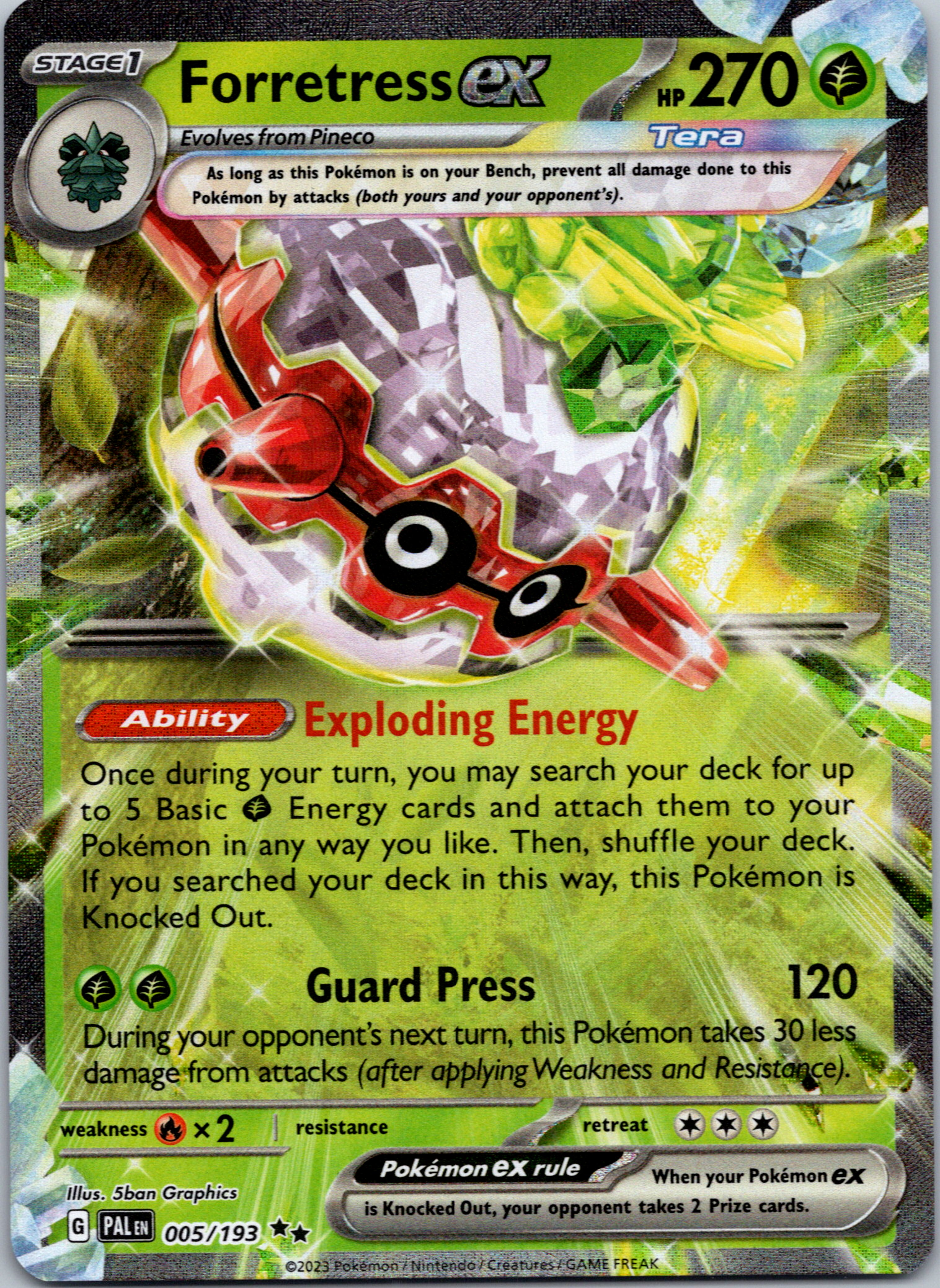 Forretress ex [002/091] - (Paldean Fates) Holofoil