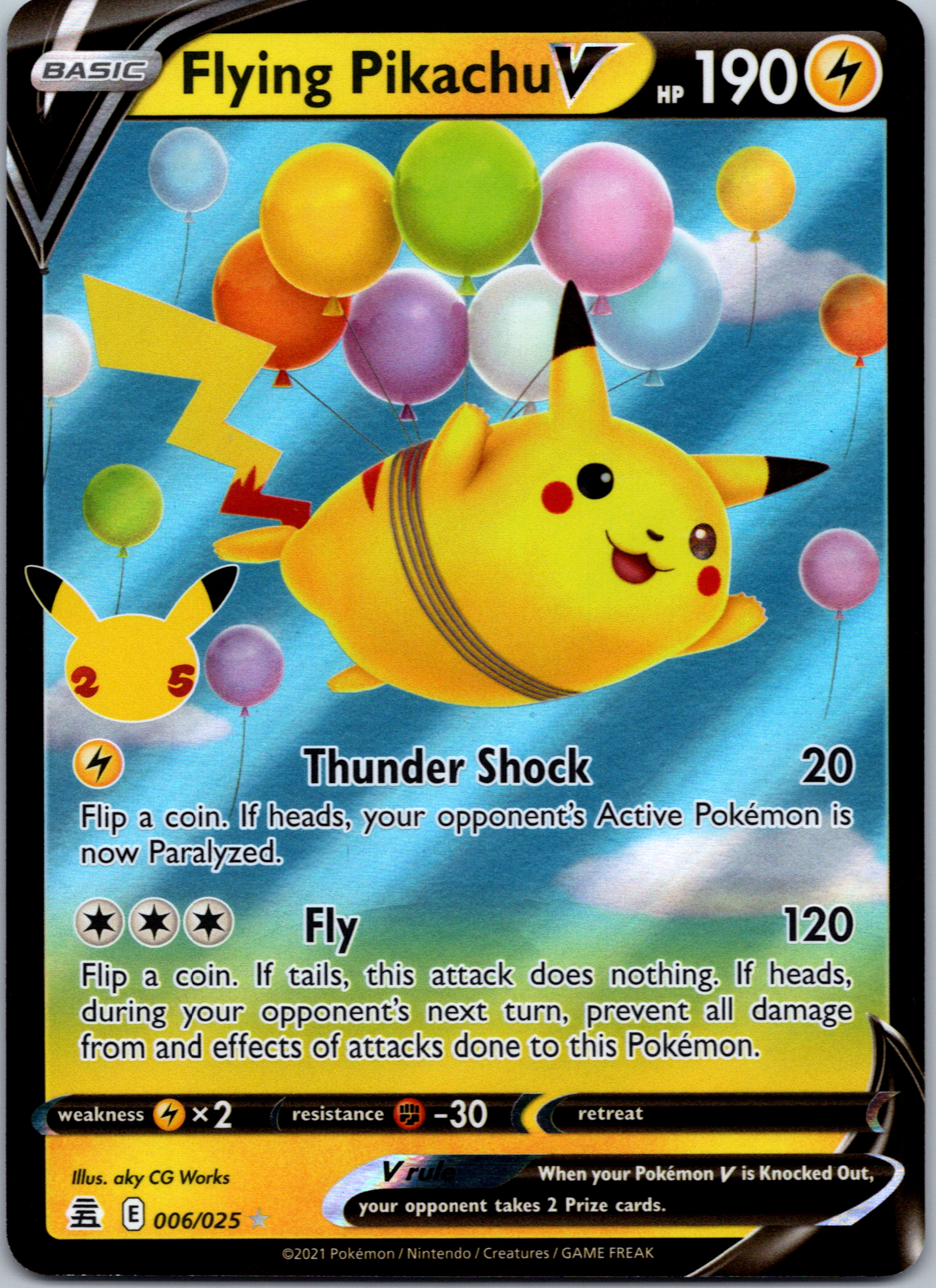 Flying Pikachu V [006/025] (Celebrations) Holofoil