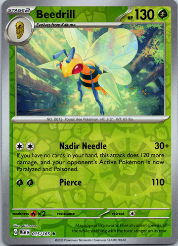 Beedrill (015/165) [Scarlet & Violet:  151] Reverse Holofoil