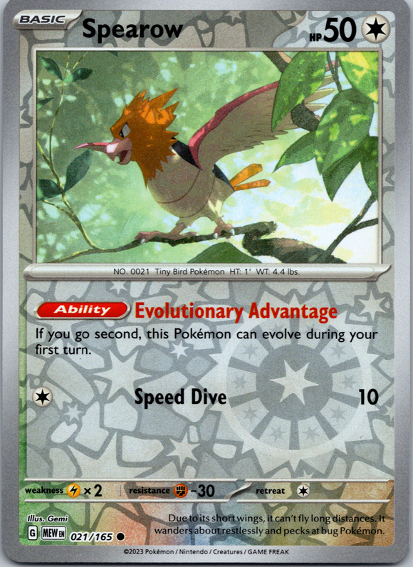 Spearow (021/165) [Scarlet & Violet:  151] Reverse Holofoil