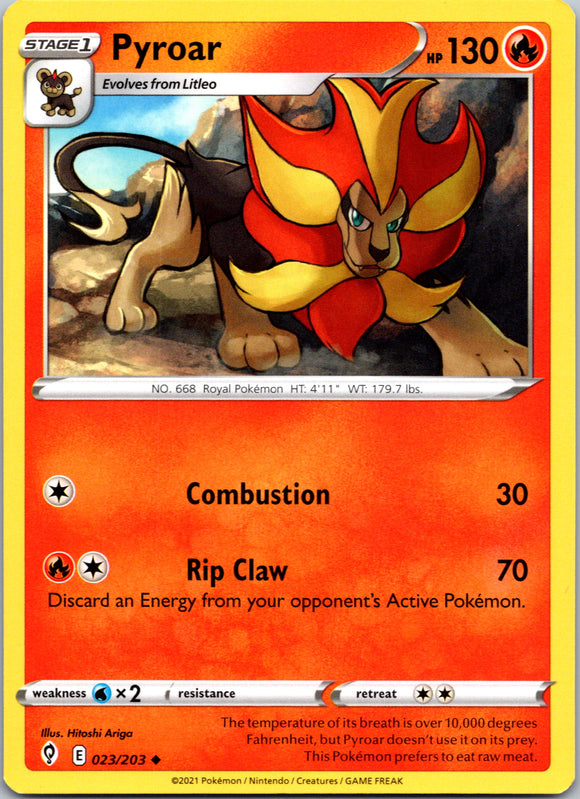 Pyroar (023/203) [Sword & Shield: Evolving Skies]