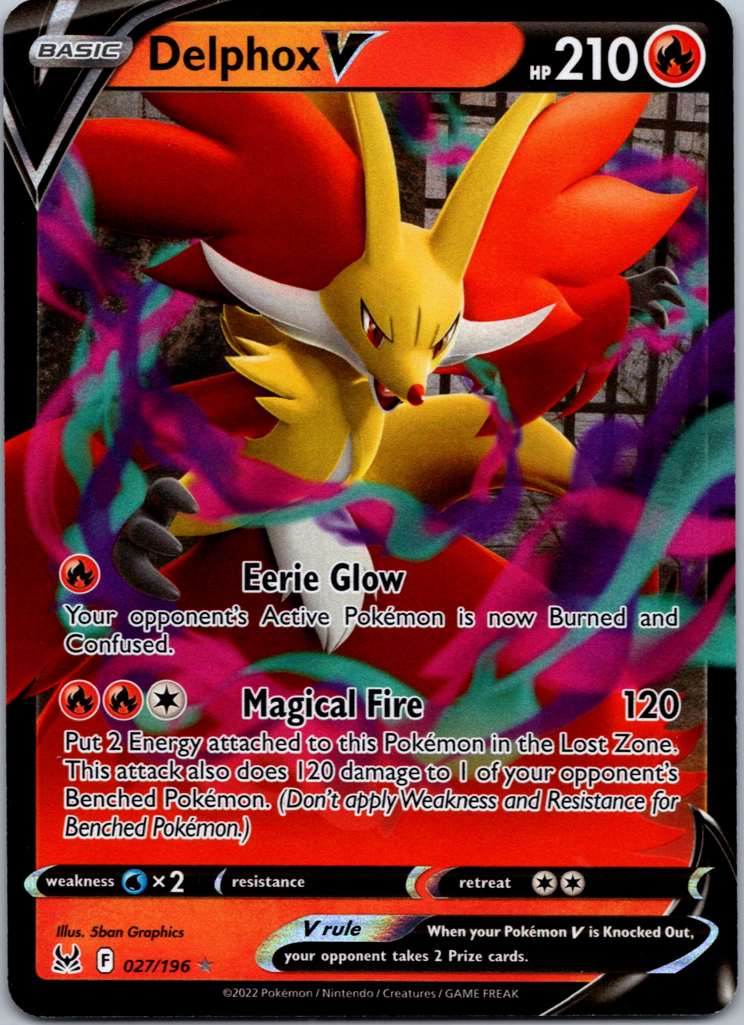 Delphox V (027/196) [Sword & Shield: Lost Origin]