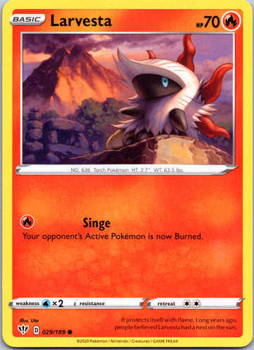 Larvesta (029/189) [SWSH03: Darkness Ablaze]