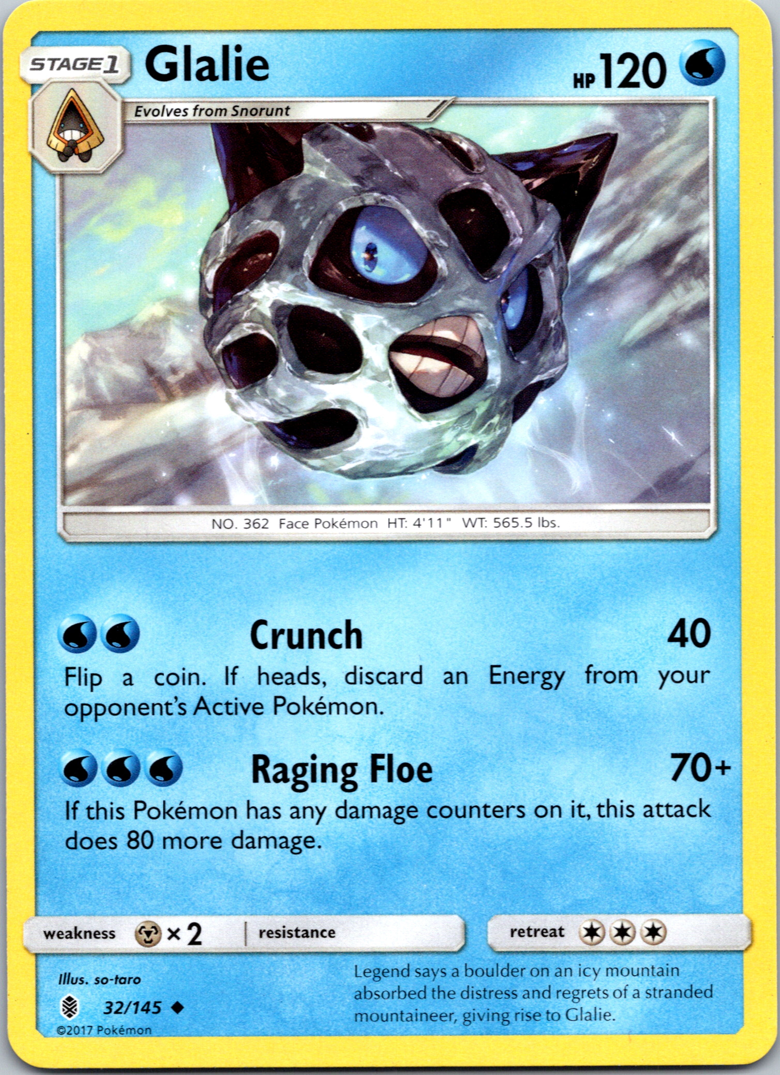 Glalie (32/145) [Sun & Moon: Guardians Rising]