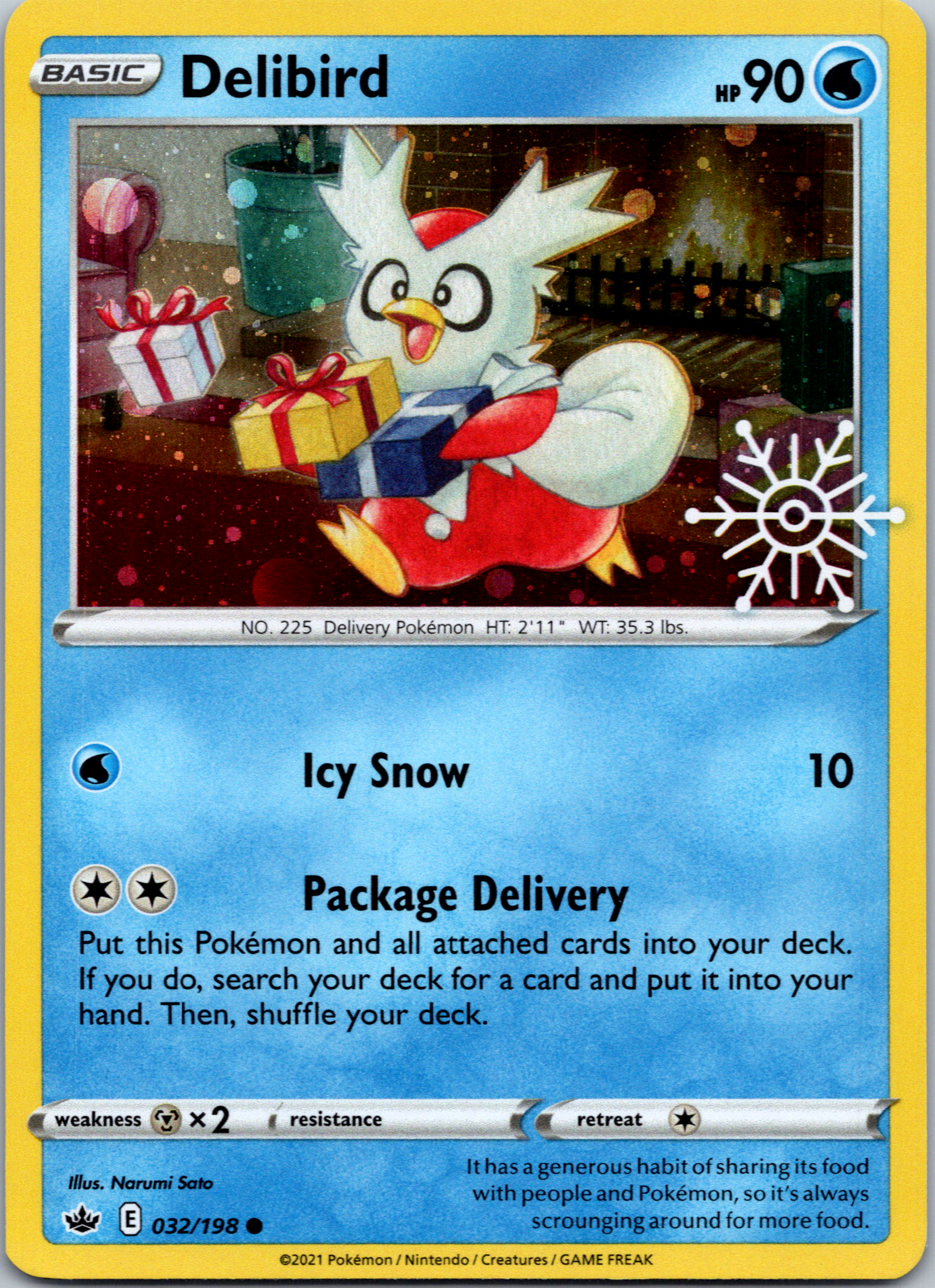 Delibird (032/198) (Holiday Calendar) [Sword & Shield: Chilling Reign]