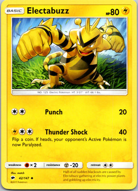Electabuzz (042/147) [Sun & Moon: Burning Shadows]
