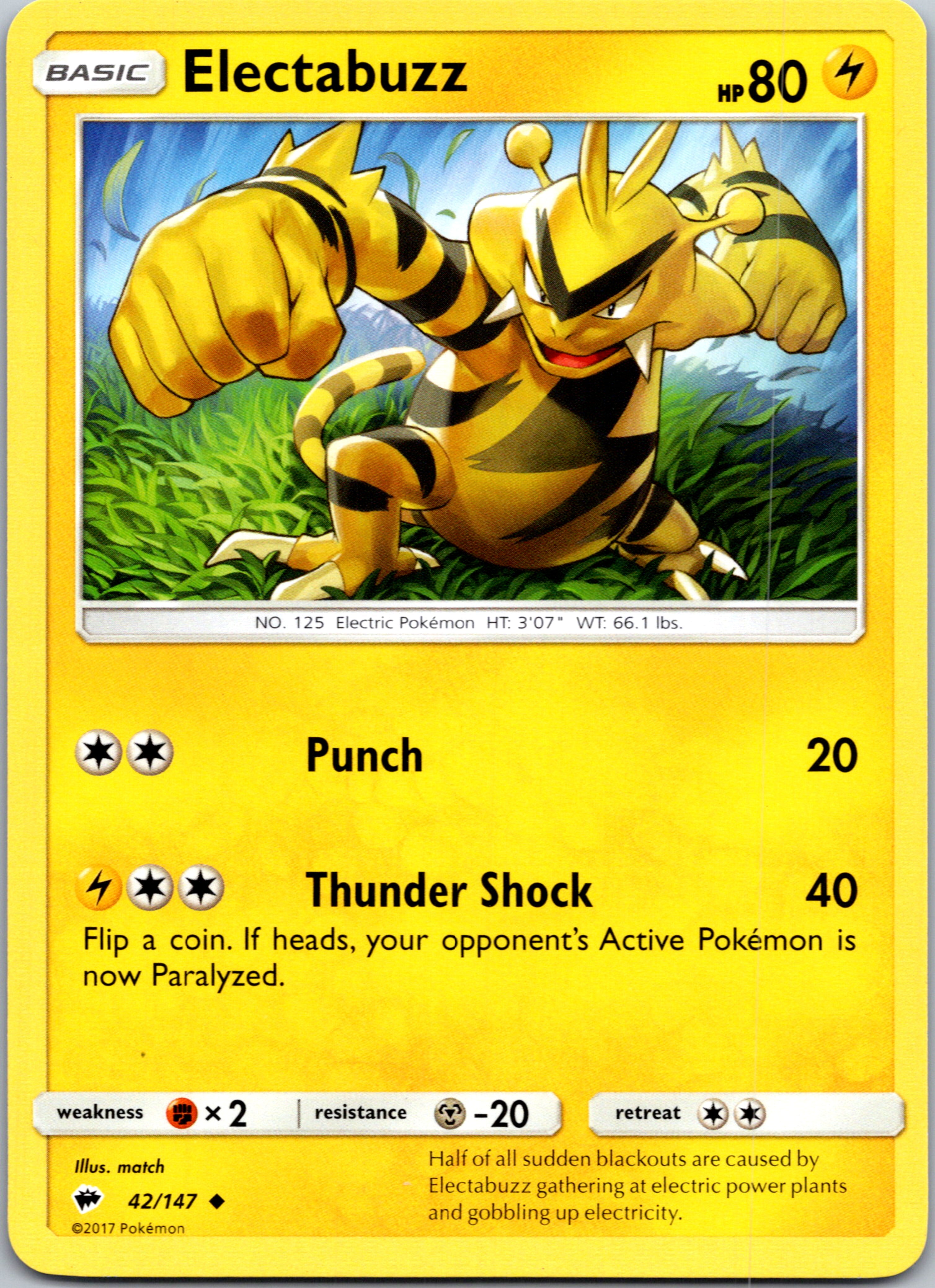 Electabuzz (42/147) [Sun & Moon: Burning Shadows]