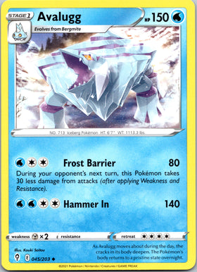 Avalugg (045/203) [Sword & Shield: Evolving Skies]