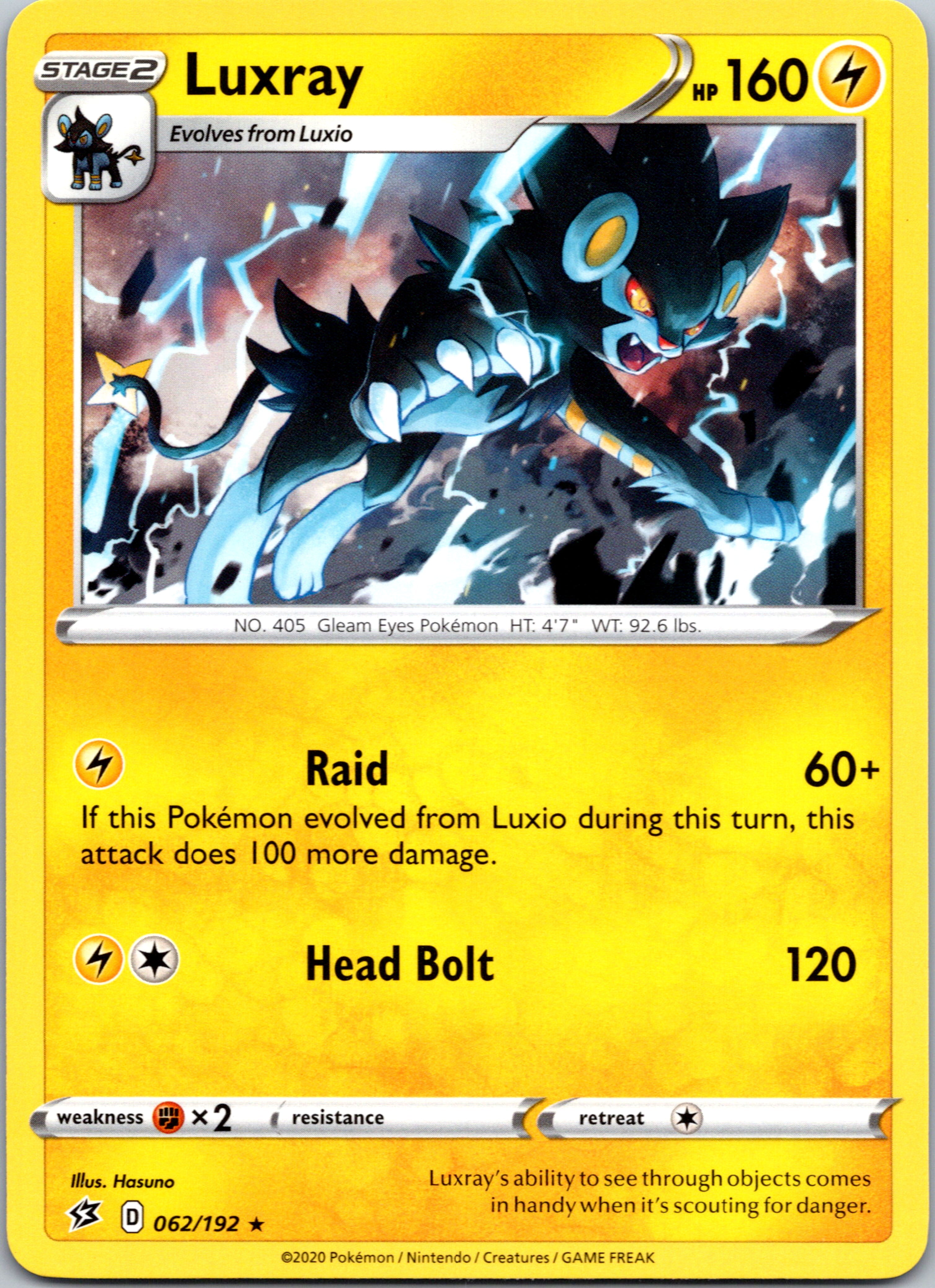 Luxray (062/192) [Sword & Shield: Rebel Clash]