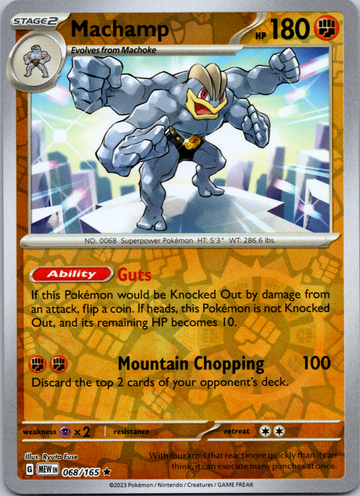 Machamp (068/165) [Scarlet & Violet:  151] Reverse Holofoil