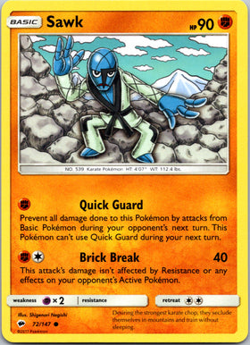 Sawk (072/147) [Sun & Moon: Burning Shadows]