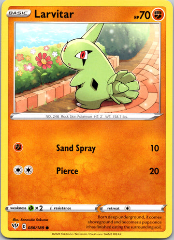 Larvitar (086/189) [SWSH03: Darkness Ablaze]