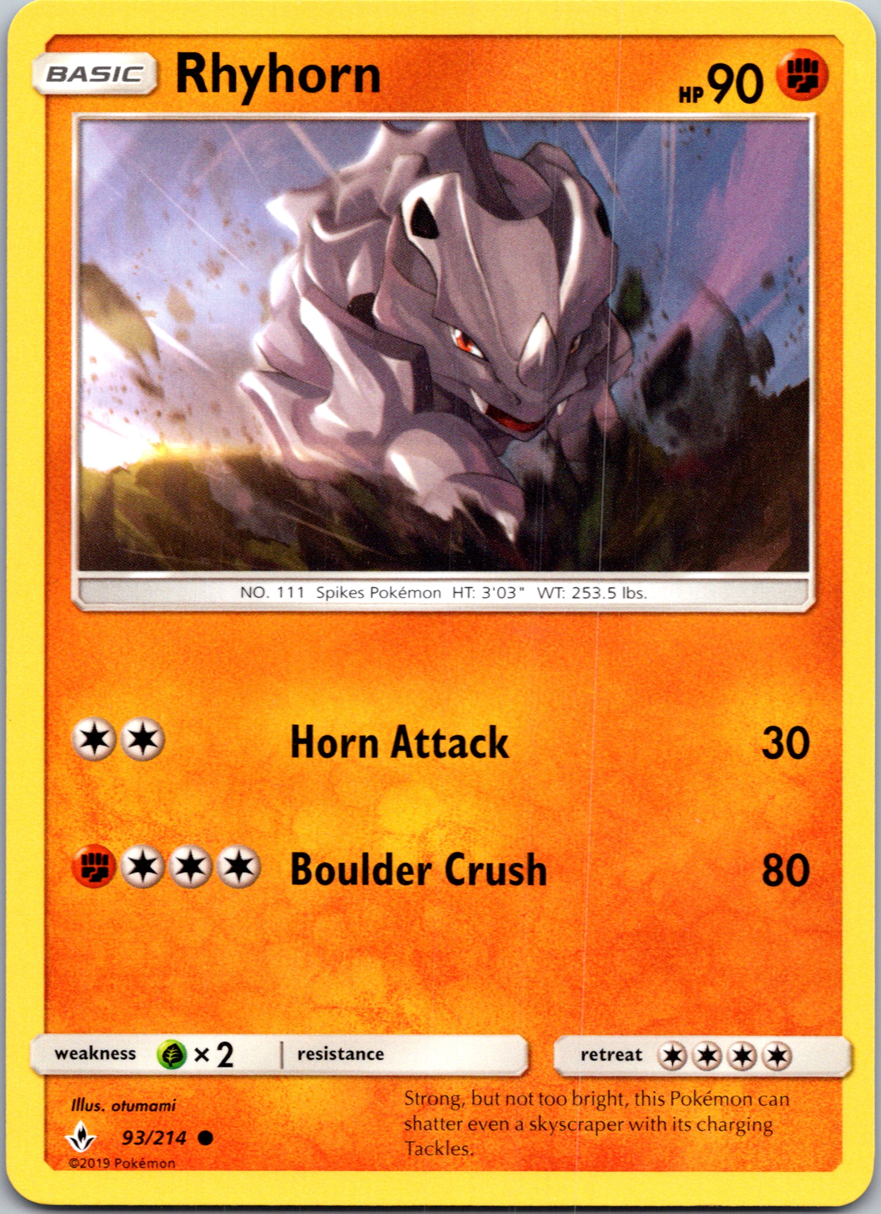 Rhyhorn (93/214) [Sun & Moon: Unbroken Bonds]