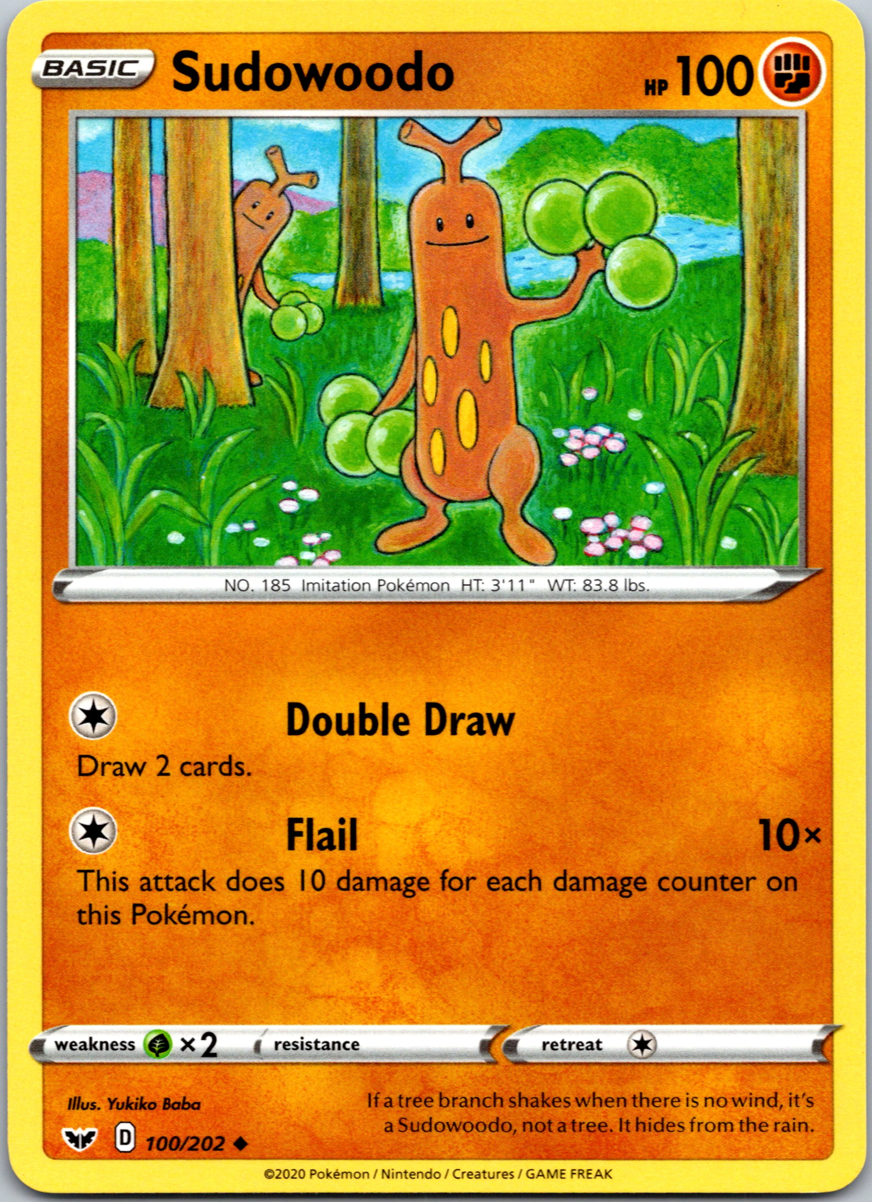 Sudowoodo (100/202) [SWSH01: Sword & Shield Base Set]