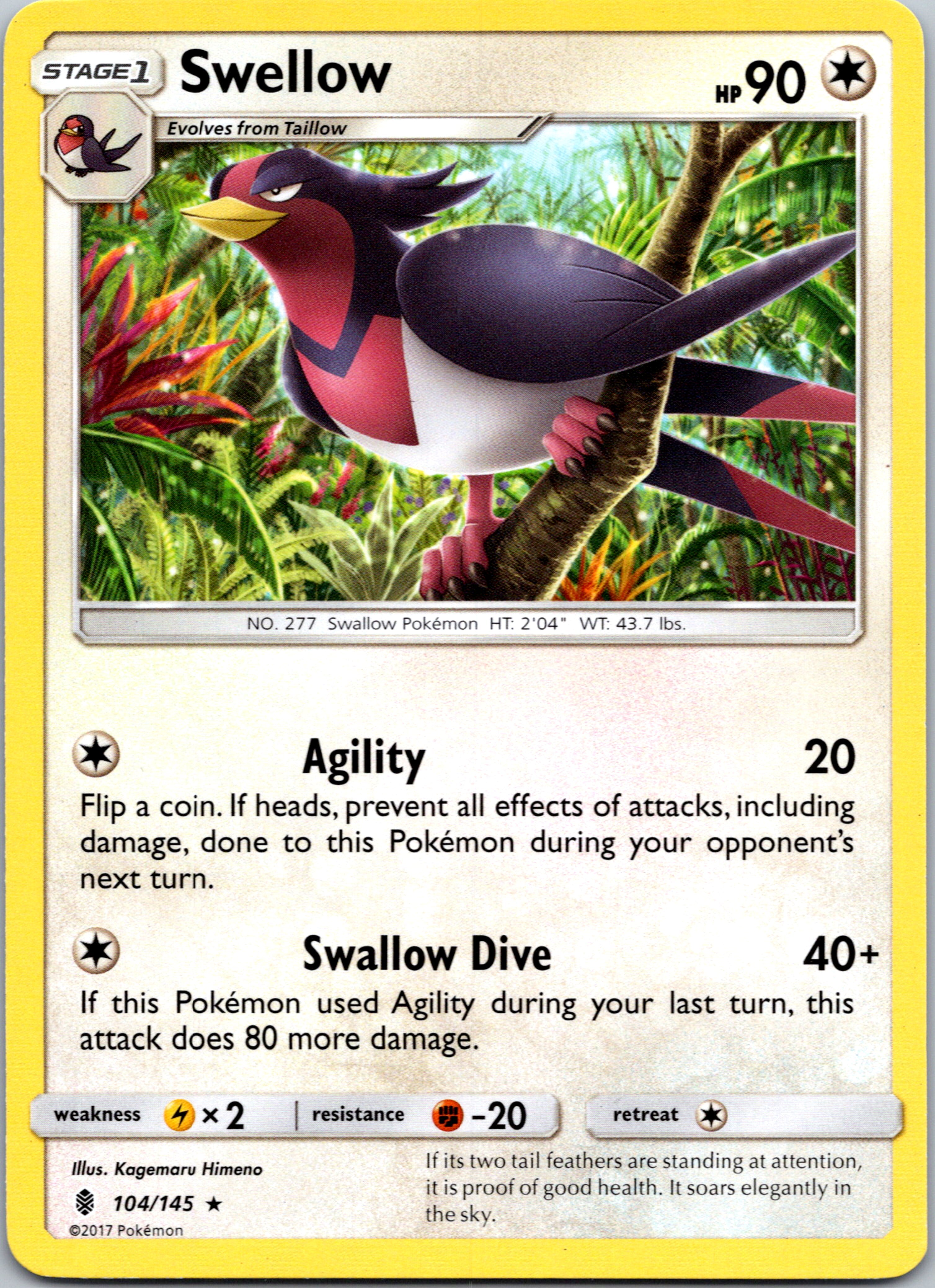 Swellow (104/145) [Sun & Moon: Guardians Rising]