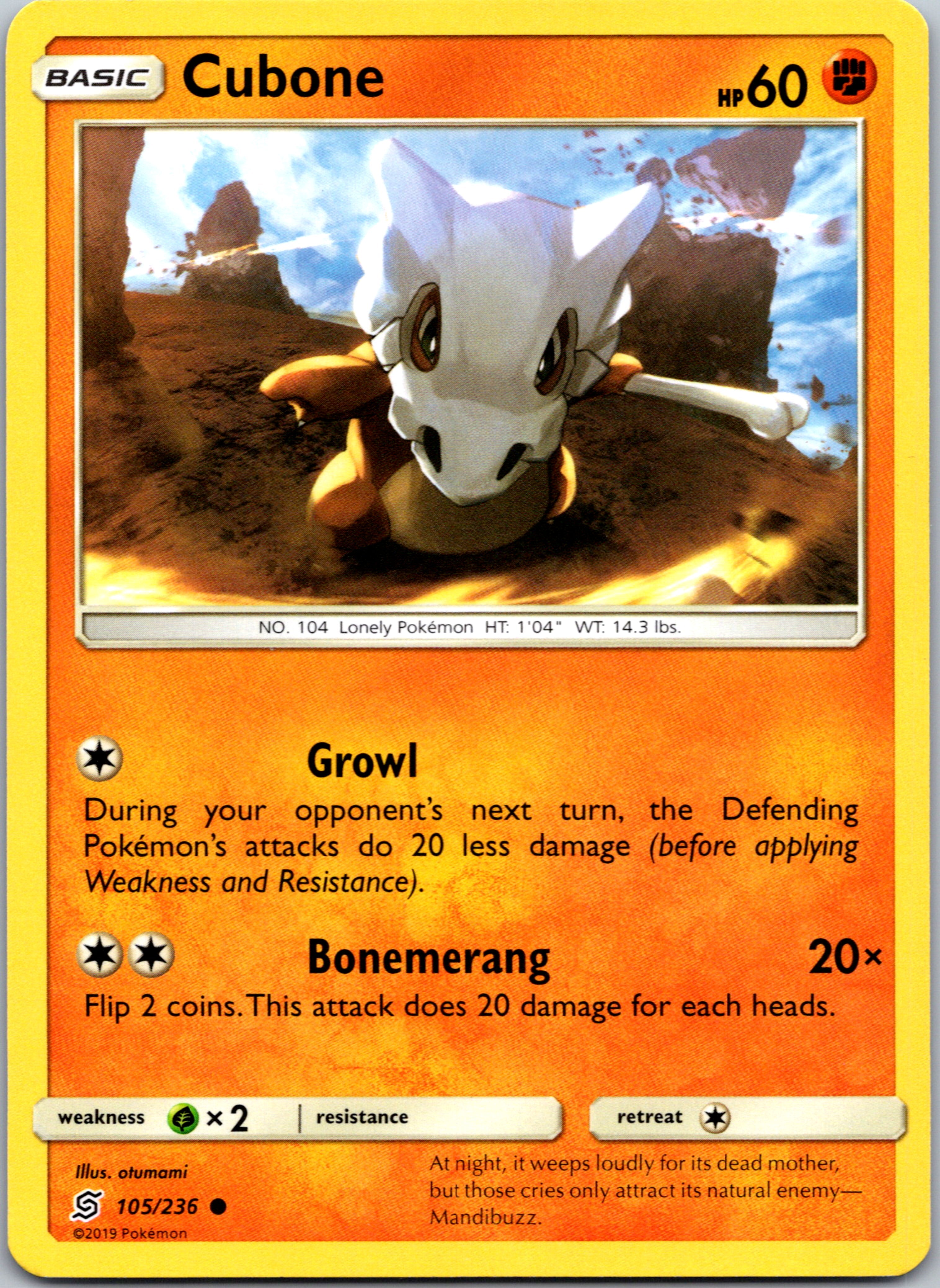 Cubone (105/236) [Sun & Moon: Unified Minds]