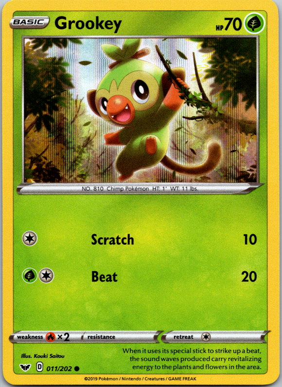 Grookey (011/202) (Premium Collection) [Sword & Shield: Base Set]