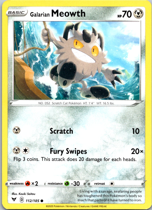Galarian Meowth [112/185] [SWSH04: Vivid Voltage]