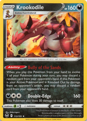 Krookodile (113/195) [Sword & Shield: Silver Tempest]
