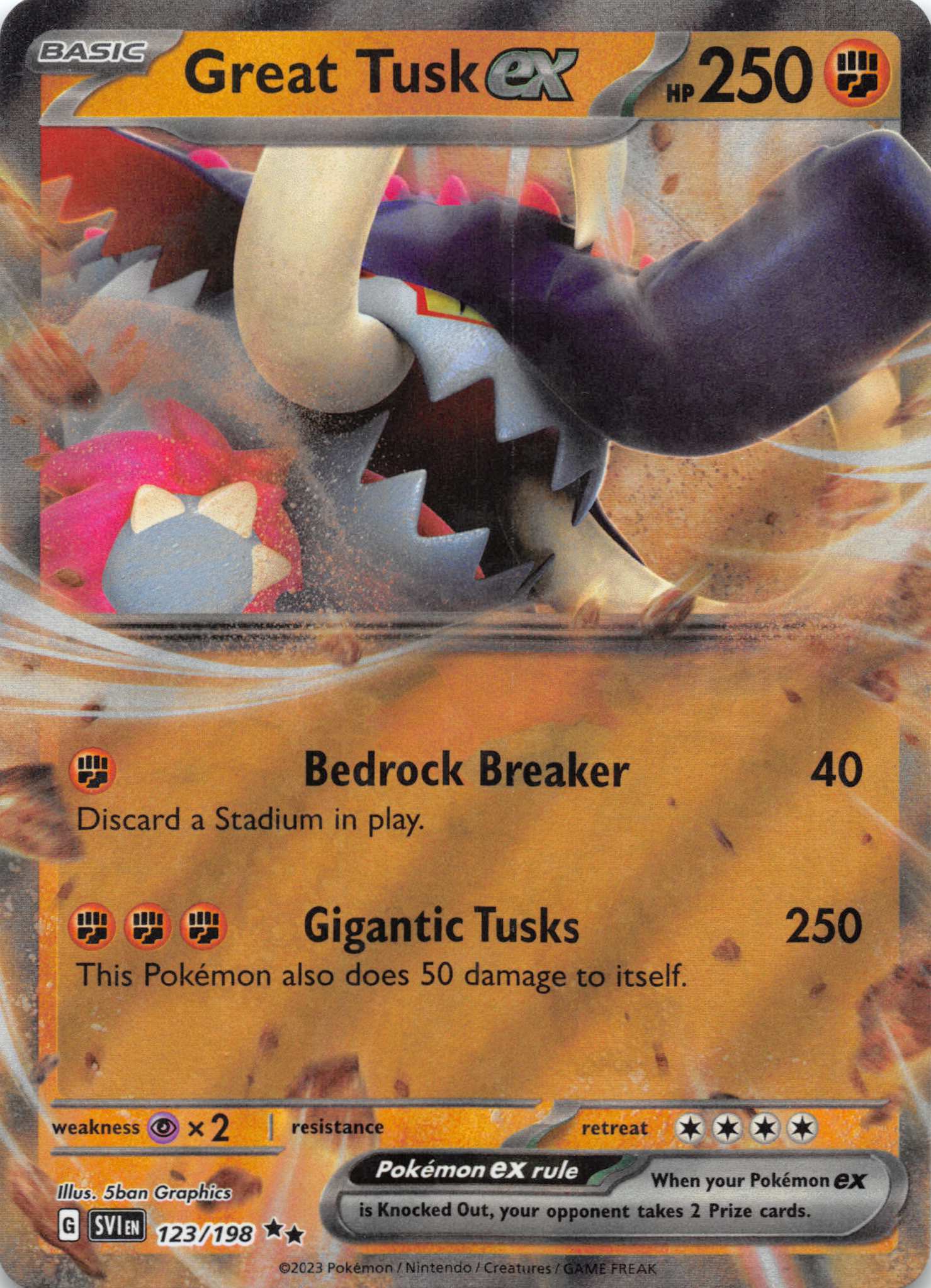 Great Tusk ex (123/198) [Scarlet & Violet: Base Set]