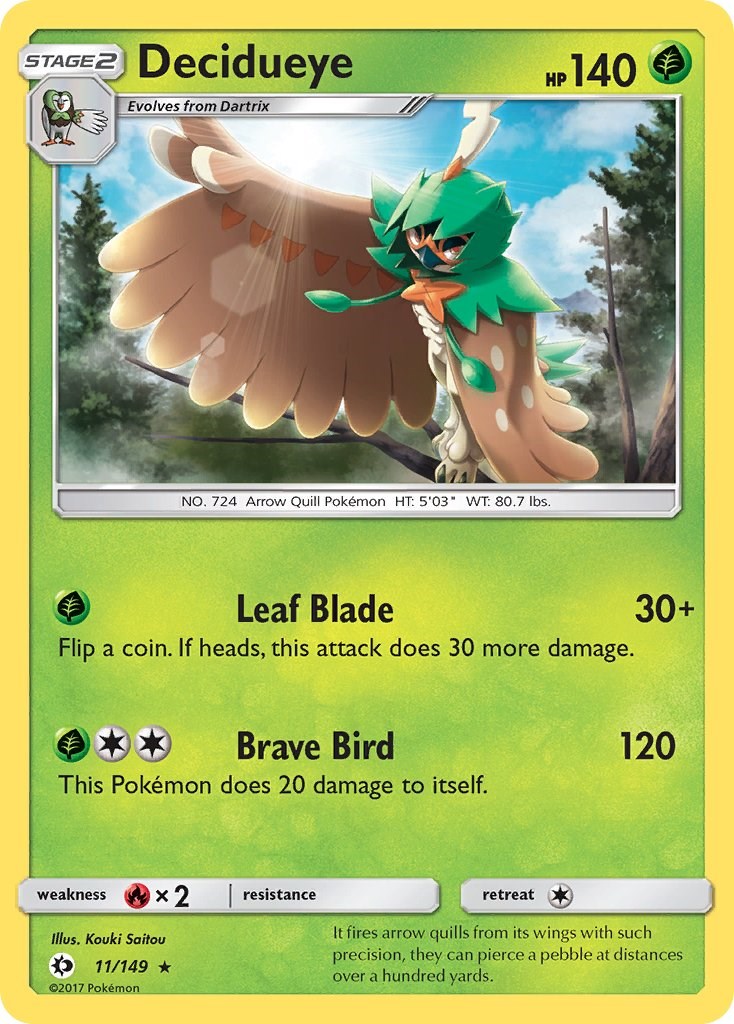 Decidueye [11/149] [Sun & Moon Base Set] Reverse Holofoil