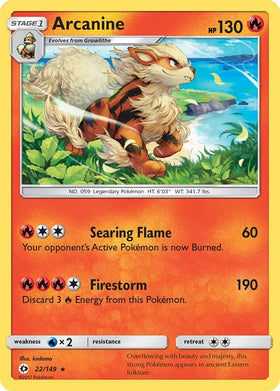 Arcanine [22/149] [Sun & Moon Base Set] Holofoil