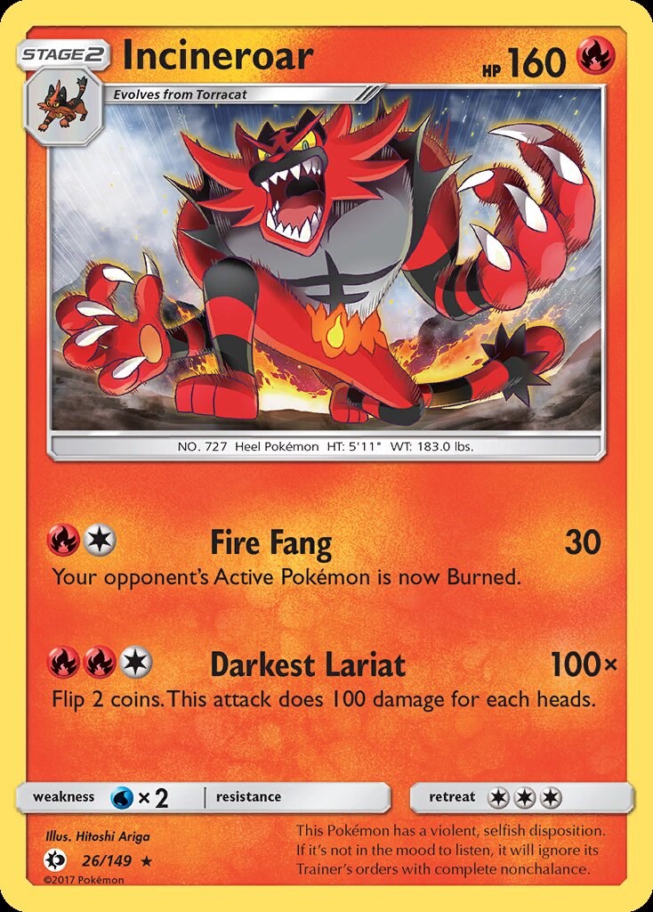 Incineroar [26/149] [Sun & Moon Base Set] Reverse Holofoil