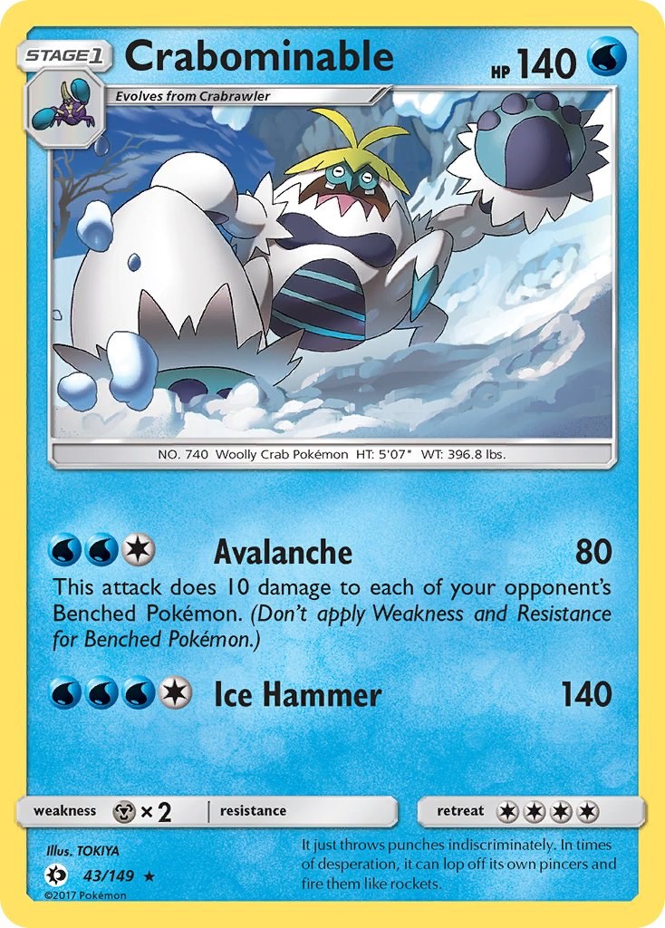 Crabominable [43/149] [Sun & Moon Base Set] Reverse Holofoil