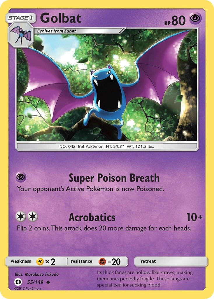 Golbat [55/149] [Sun & Moon Base Set] Reverse Holofoil