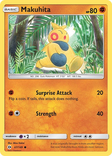 Makuhita [67/149] [Sun & Moon Base Set] Reverse Holofoil