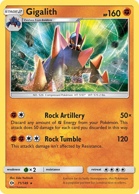 Gigalith [71/149] [Sun & Moon Base Set] Reverse Holofoil