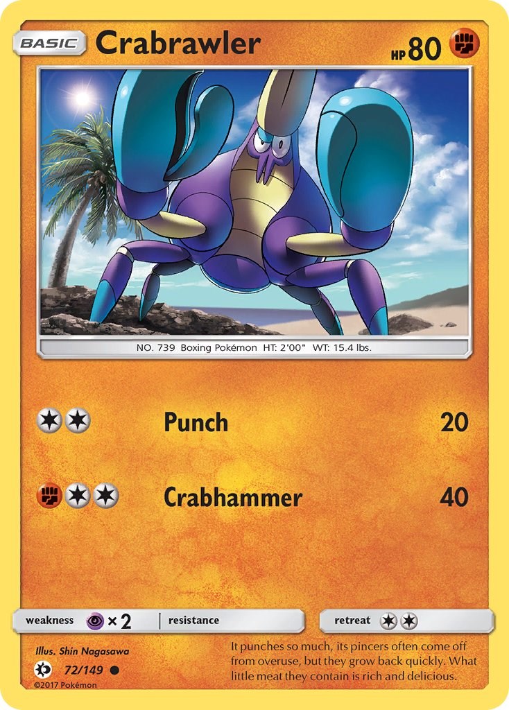Crabrawler [72/149] [Sun & Moon Base Set] Reverse Holofoil