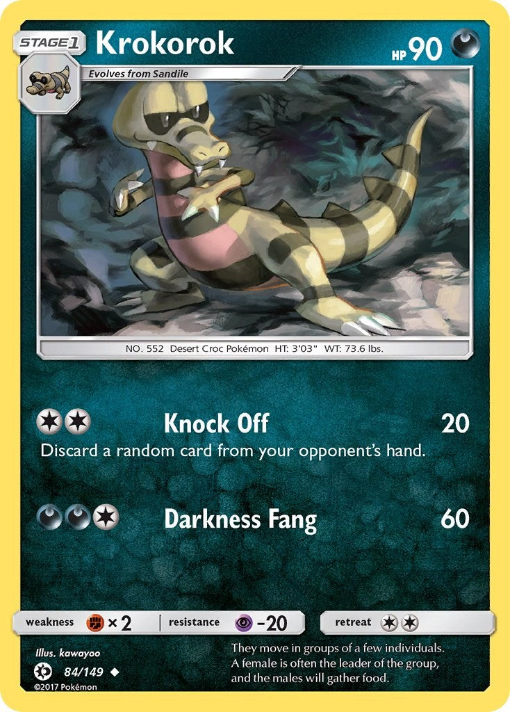 Krokorok [84/149] [Sun & Moon Base Set] Reverse Holofoil