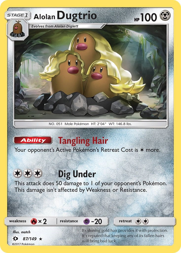 Alolan Dugtrio [87/149] [Sun & Moon Base Set] Reverse Holofoil