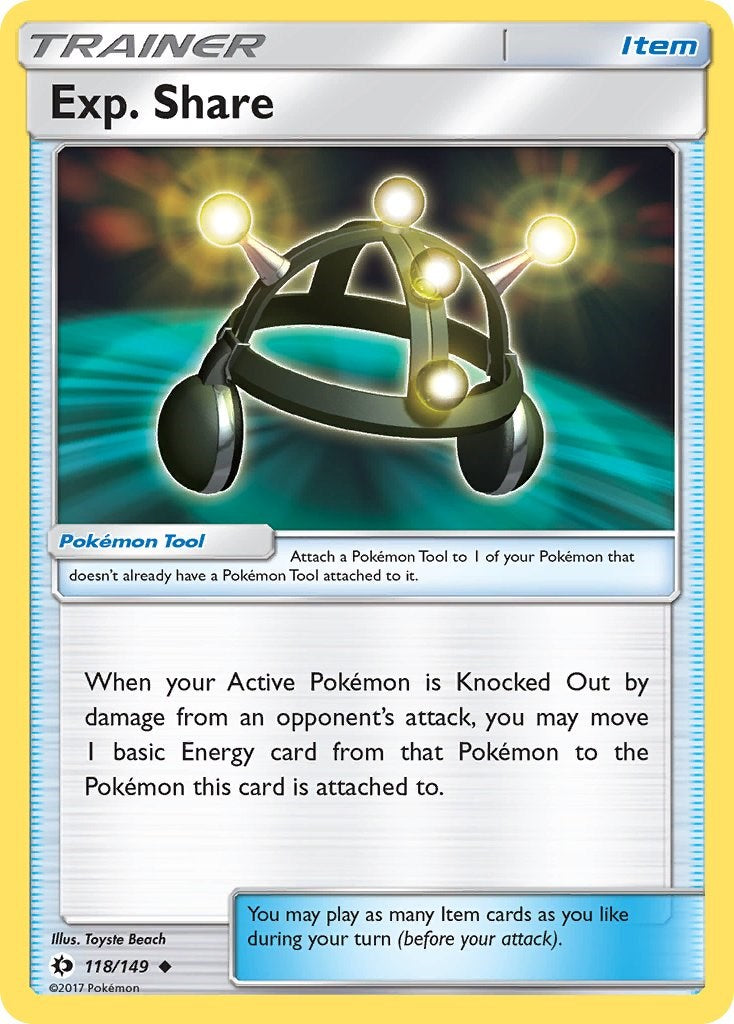 Exp. Share [118/149] [Sun & Moon Base Set] Reverse Holofoil