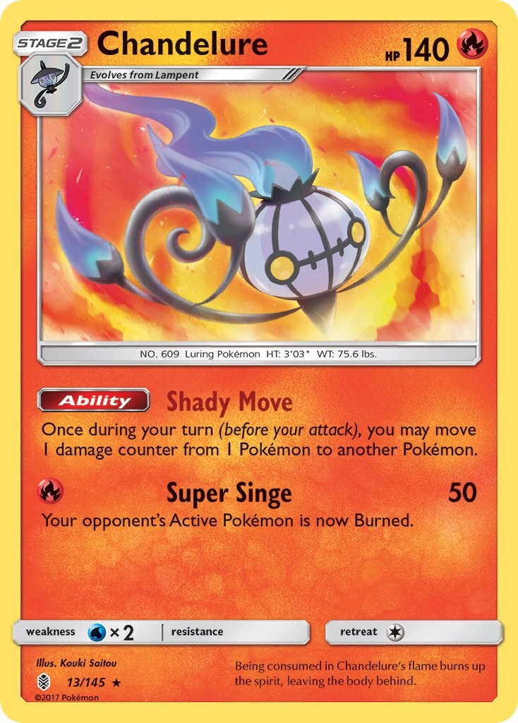 Chandelure [13/145] [SM - Guardians Rising] Reverse Holofoil