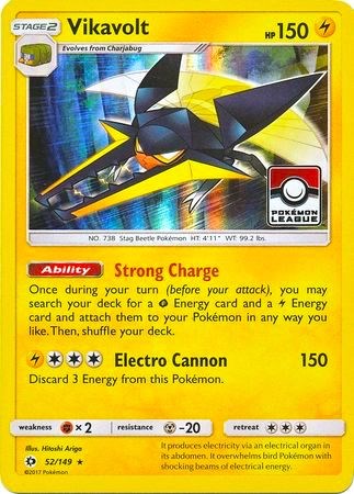 Vikavolt (Pokemon League) [052/149] [Sun & Moon Base Set] Holofoil