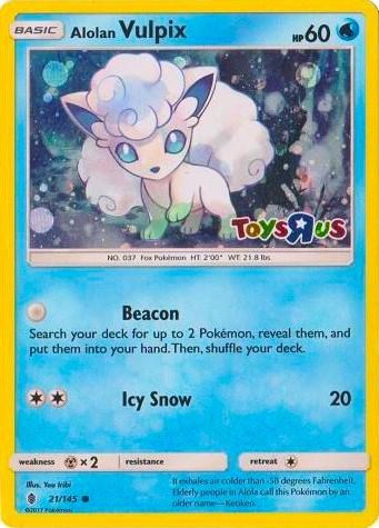 Alolan Vulpix (Toys R Us Promo) [021/145] [Guardians Rising] Holofoil