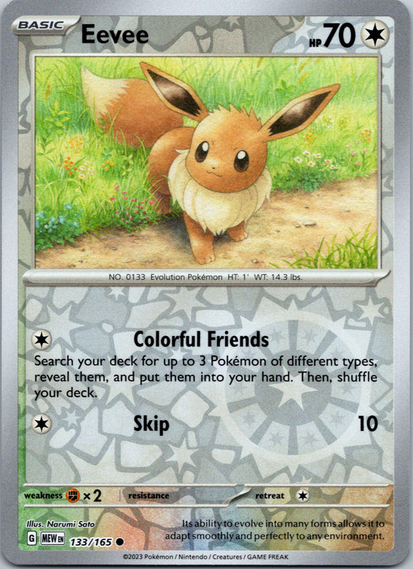 Eevee (133/165) [Scarlet & Violet:  151] Reverse Holofoil