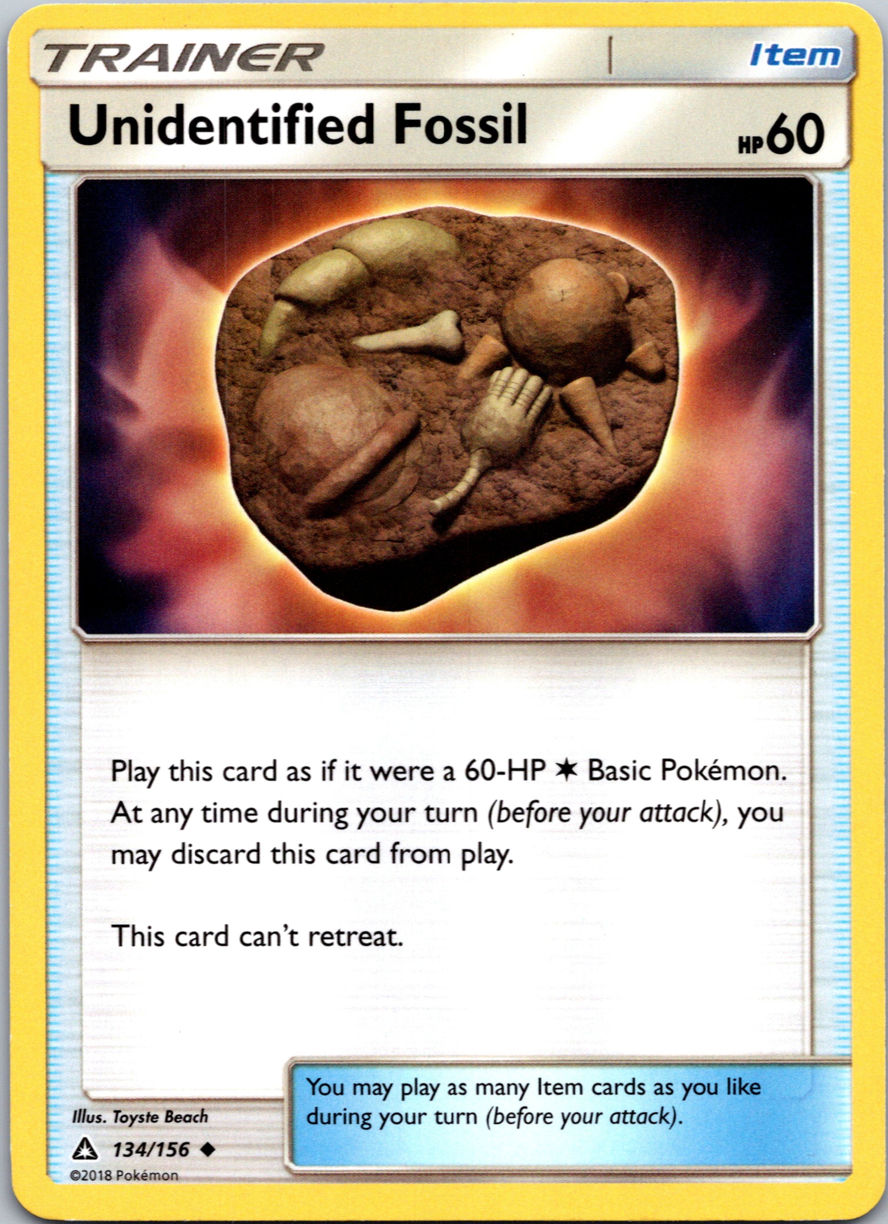 Unidentified Fossil (134/156) [Sun & Moon: Ultra Prism]