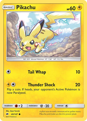 Pikachu [40/147] [Burning Shadows] Reverse Holofoil