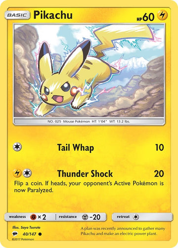 Pikachu (040/147) [Sun & Moon: Burning Shadows]