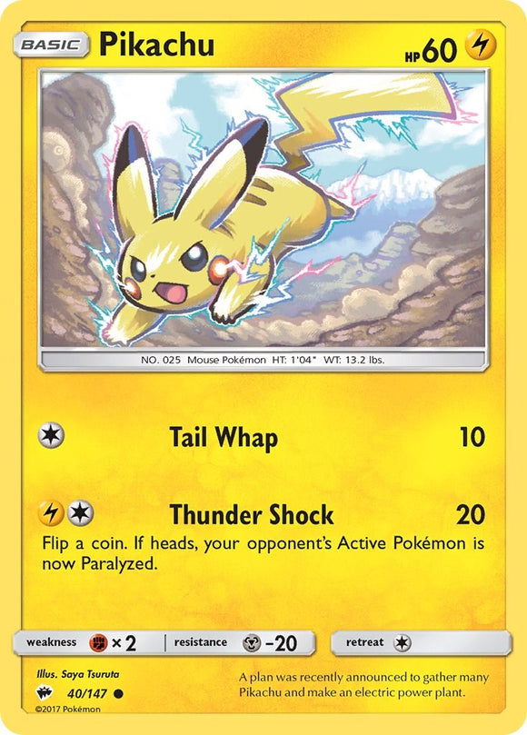 Pikachu (040/147) [Sun & Moon: Burning Shadows]
