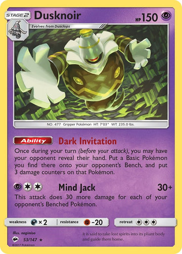 Dusknoir (053/147) [Sun & Moon: Burning Shadows]