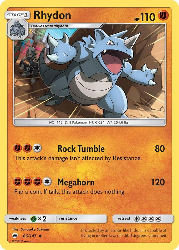 Rhydon (066/147) [Sun & Moon: Burning Shadows]