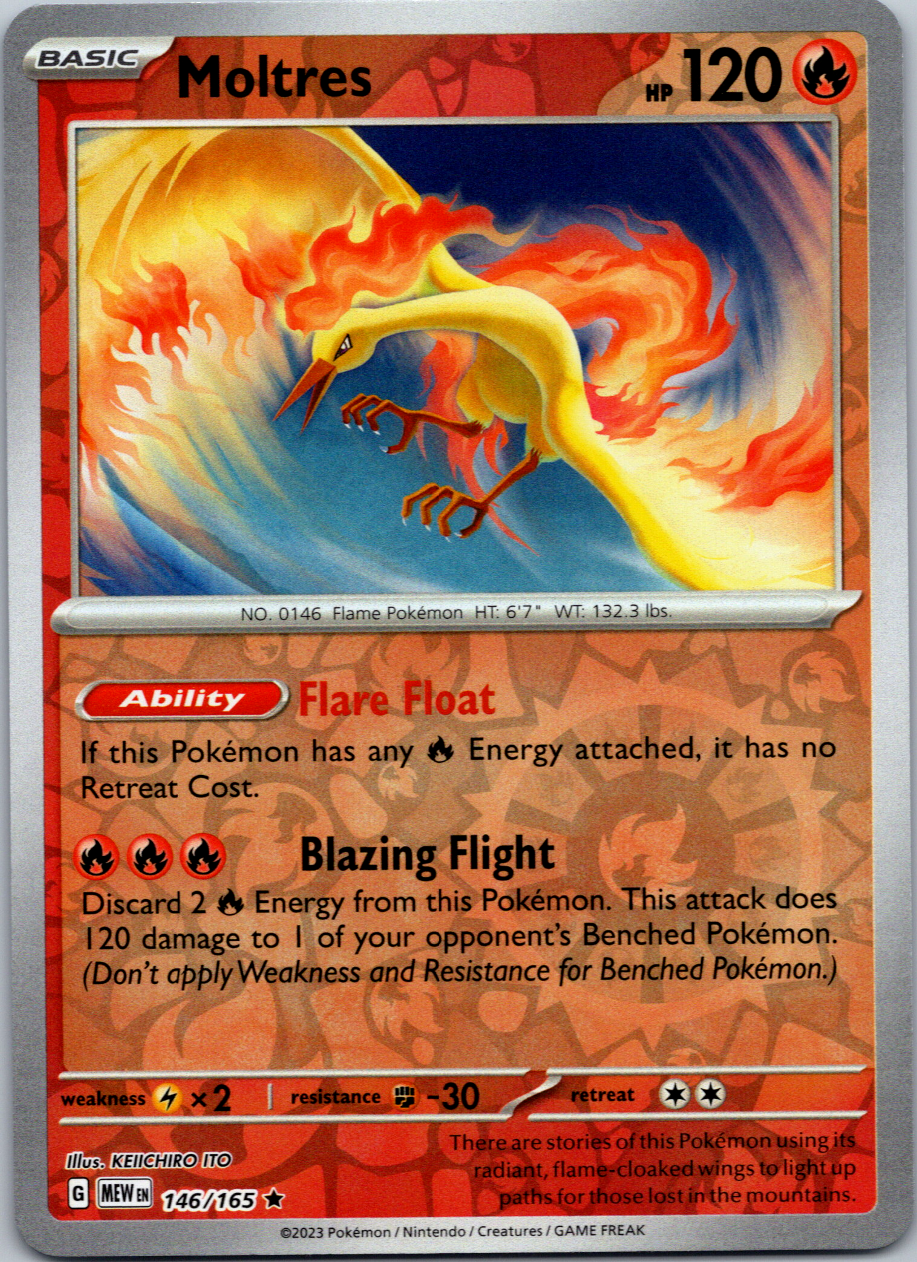 Moltres (146/165) [Scarlet & Violet:  151] Reverse Holofoil