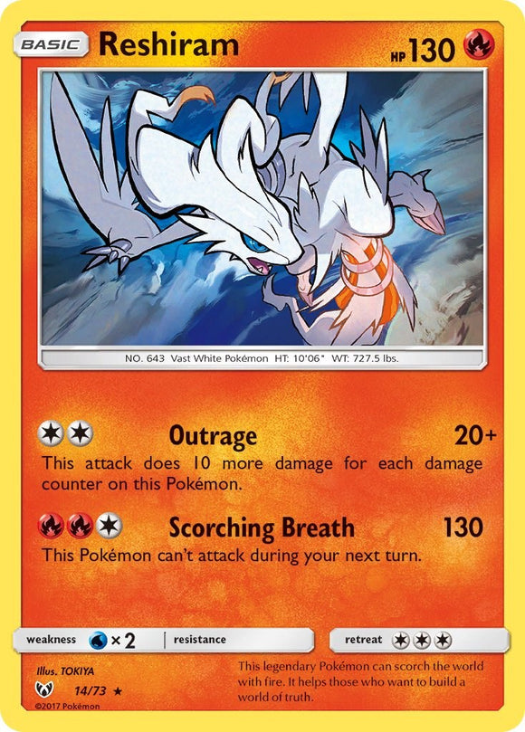 Reshiram [14/73] [Shining Legends] Holofoil