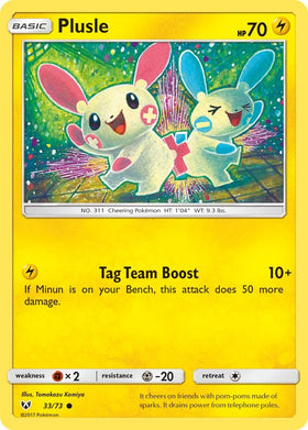 Plusle [33/73] [Shining Legends] Reverse Holofoil