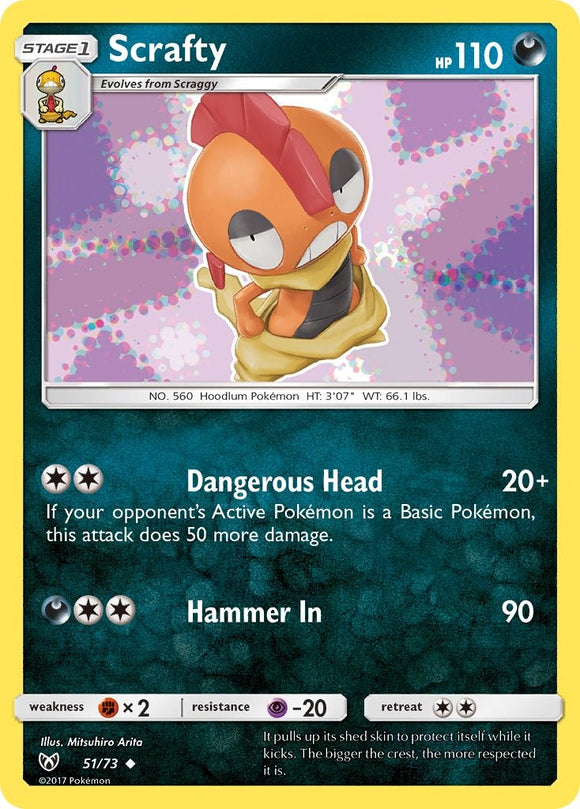 Scrafty [51/73] [Shining Legends] Reverse Holofoil