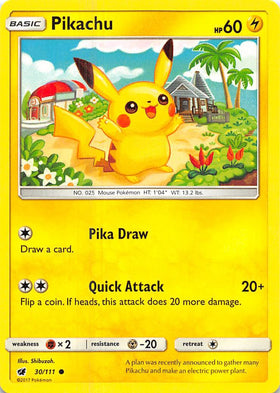 Pikachu [30/111] [Crimson Invasion] Reverse Holofoil